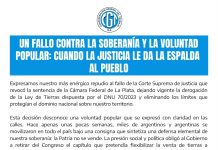 UN FALLO CONTRA LA SOBERANÍA Y LA VOLUNTAD POPULAR: CUANDO LA JUSTICIA LE DA LA ESPALDA AL PUEBLO